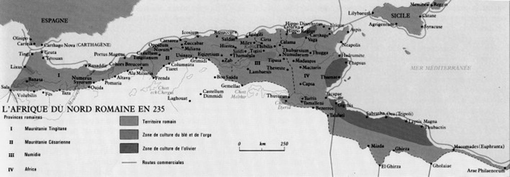 L’Afrique du Nord romaine en 235